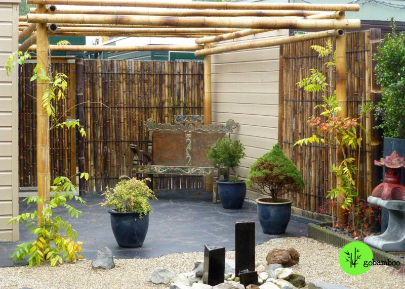 inspiracia bambusový plot